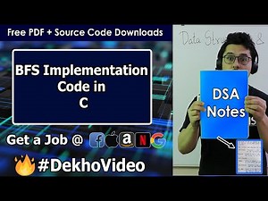 BFS Implementation in C | C Code For Breadth First Search