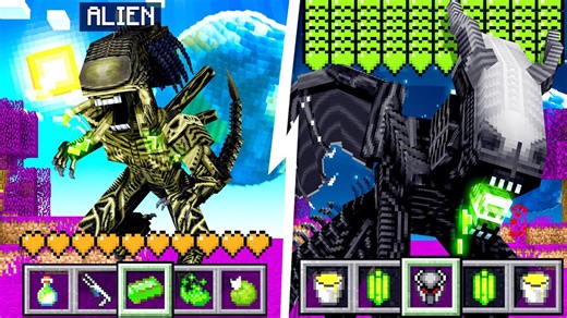 Morphing into every alien in Minecraft!