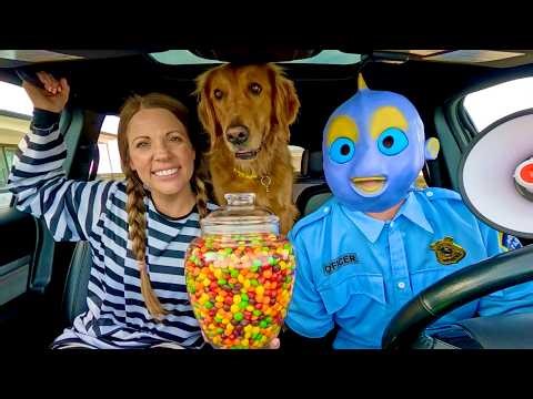 Rubber Ducky Surprises Puppy, Fish & Police in Car Ride Chase
