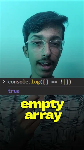 WTF#4 - What the Fun with JS | Why [ ] == ! [ ] is true in JS | Weird Behaviour of JS 🤔 #javascript