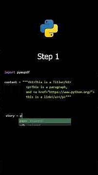 How to Add HTML Content to PDFs Using PyMuPDF Stories in Python #documentautomation #pythoncoding