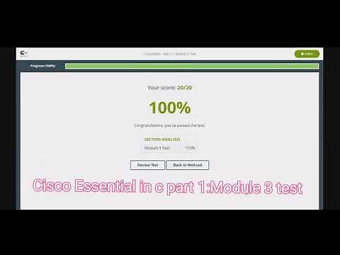 cisco programming essentials in c module 3 test answers|| C Essential part 1 module 3 test @Cisco