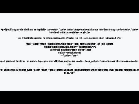 Python subprocess.Popen() not running command