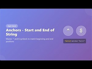 RegEx Anchors Explained: ^ and $ for Precise String Matching