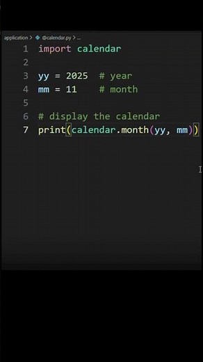 🗓️ Create a Calendar in Python in Just 1 Minute | Beginner Friendly 🔥
