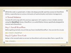 Connecting to SharePoint Online Using Python