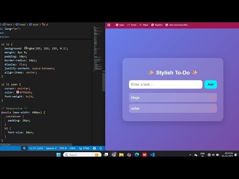 Create a Todo List in 10 Minutes! || HTML + CSS + JS Todo List Tutorial