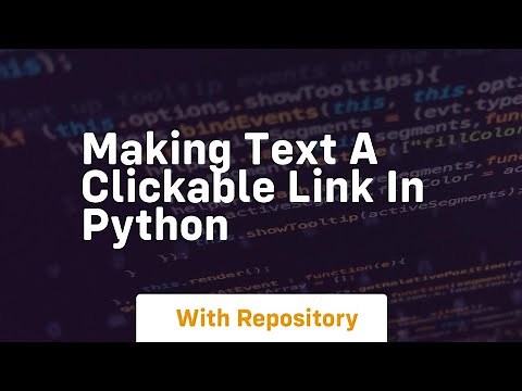 making text a clickable link in python