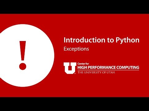 Introduction to Python: Part 14: Exceptions