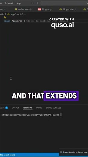 Very Important method | Creating Apperror class in javascript #coding
