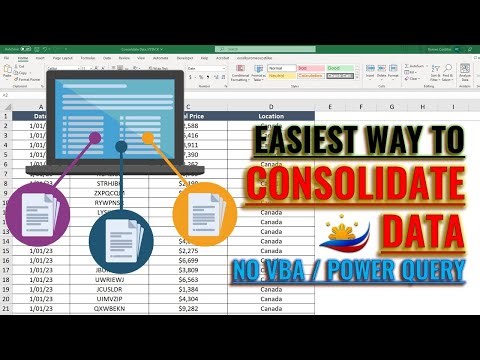 How to Consolidate Data in Excel Fast | EXCEL TAGALOG