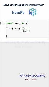 Solve Linear Equations Instantly with NumPy #numpy #numpytutorial #python
