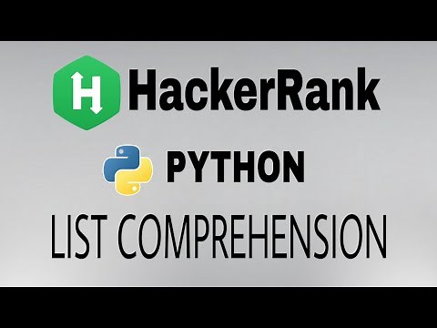 #8: List Comprehensions | Hackerrank Python Solution | English Explanation