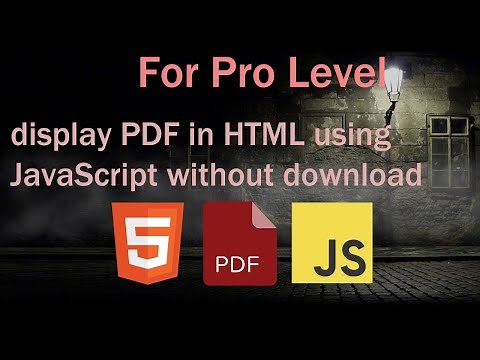 How to display PDF in HTML using JavaScript without download