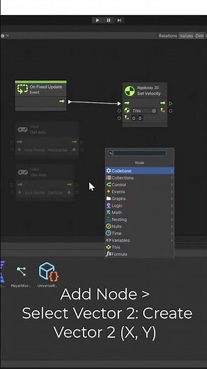 Add 2D Player Movement with Visual Scripting in Unity #Shorts