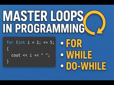 Master Loops in Programming 🔁 | For, While & Do-While Explained Simply!