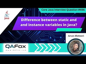 Difference between static and instance variables in Java (Core Java Interview Question #496)