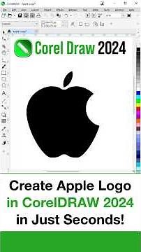 🍏 Create Apple Logo in CorelDRAW in Just Seconds! | Smart Fill Tool & Shaping Trick