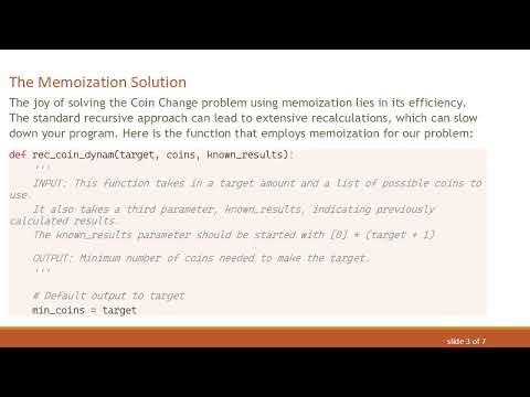 Solving the Coin Change Problem with Memoization in Python