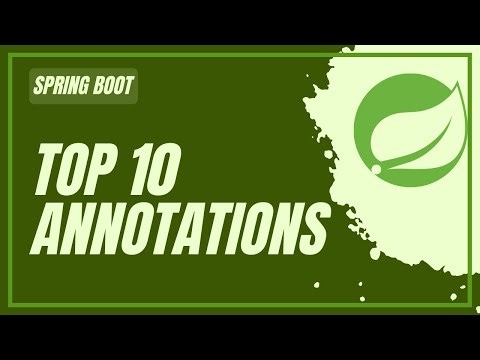 Top 10 Spring Boot Annotations You Must Know For EFFICIENT Development