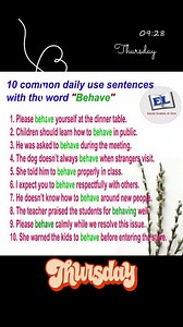 Learn English sentences using Behave #englishsentences #learnenglish #dailyenglish #advancedenglish #englishlearning #englishteacher #englishtips | English Learning