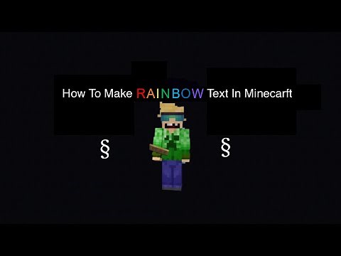 How To Make RAINBOW Text In Minecraft
