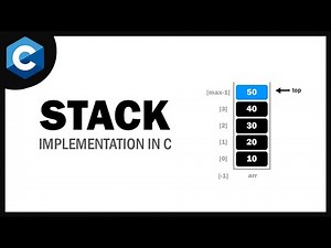 Stack Implementation in C | Visual Algorithm + Code Explained