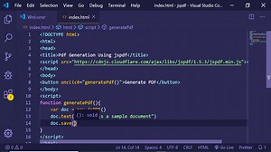 jspdf generate pdf file in browser in javascript