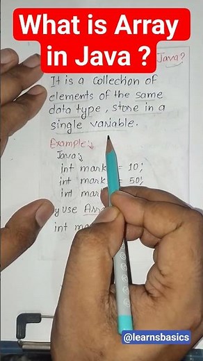 What is Array in Java ? Shorts definition of Array in java with example #array #java #shorts
