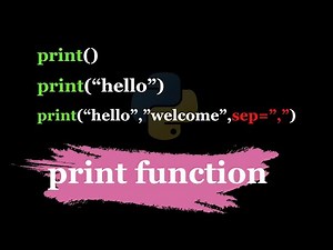 Print Function in Python Programming | Output Function
