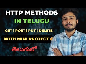 HTTP Methods Explained in Telugu with Real-Time Mini Project 🔥 | Backend Developer Guide