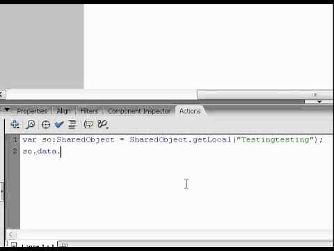 How to Save Data Using ActionScript