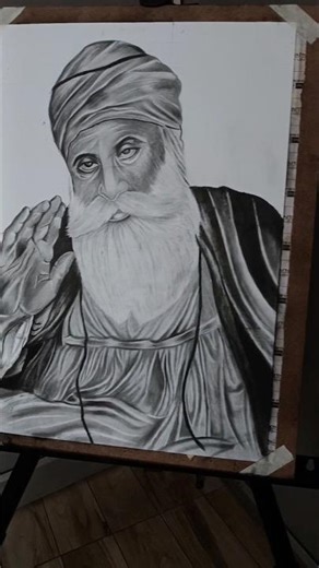 Day 12 / shri guru Nanak Dev ji sketch complete 💗🙏