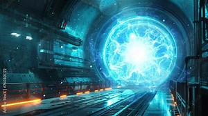 hyperloop odyssey ancient alien entity emerges. seamless looping overlay 4k virtual video animation background