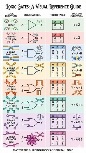 Boolean Expression of Logic Gates | Logic Function & Symbol | Truth Table #logicgate #electronics