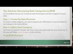 How to Structure Data in JSON Format