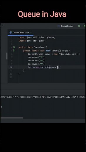 Queue in Java Explained in 60 Seconds! 🚀 | FIFO Concept Made Easy #shorts#java#queues #javatutorial