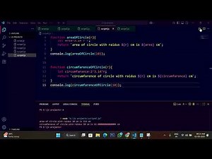 Find the Area of a Circle | JavaScript Coding Tutorial for Beginners