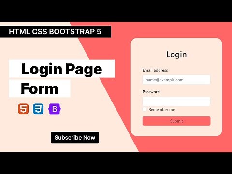 Bootstrap 5 | Login page using HTML, CSS , Bootstrap 5 | Step by Step Tutorial - 2024