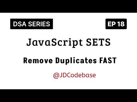 Sets in JavaScript for Beginners | Remove Duplicates, has(), Intersection | DSA Foundations