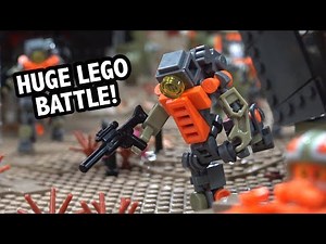 LEGO Alien Planet Battle Created by 14 People – Mechs, Giant Spaceships & More!