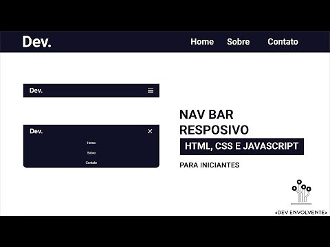 Como Fazer um Menu de Navegação ( Navbar Responsivo ) - HTML, CSS e JavaScript para Iniciantes