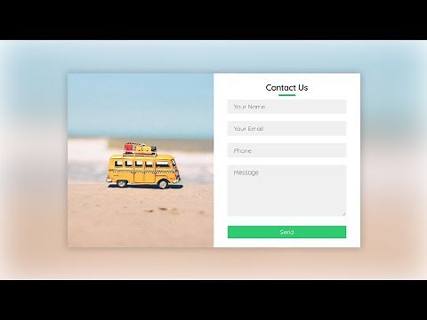 Responsive Contact Form Using HTML & CSS
