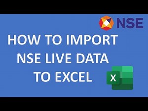 How to Import NSE Live Data in Excel | NSE Live Data in Excel