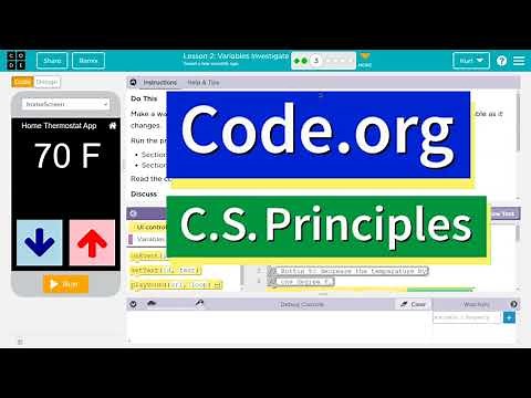 Code.org Lesson 2.2 Variables Investigate | Tutorial with Answers | Unit 4 CS Principles