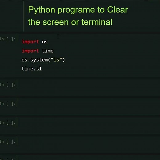 #python programe to clear the screen or terminal