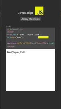 JavaScript Array Methods