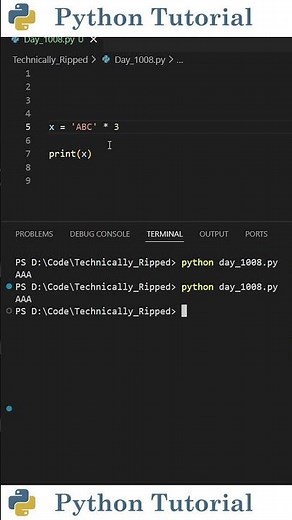 Repeat Python Strings Instantly | Python Tutorial