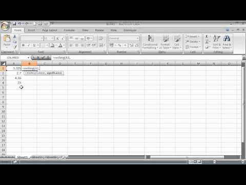 How to use the Ceiling Function in Excel