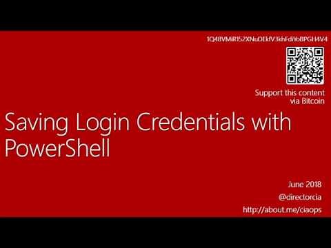 How to save login credentials to a file using PowerShell
